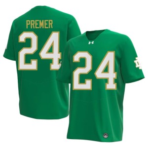 Men's #24 Game Green College Football Irish Ian Premer Jersey 812941-960