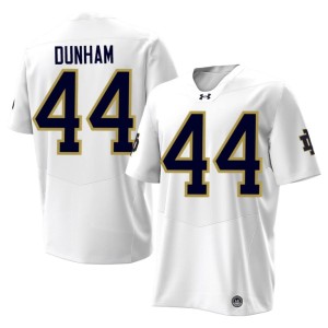 Mens College Football White ND #44 Rodney Dunham High School Jersey 208359-103