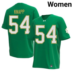 Women's College Football University of Notre Dame Green Anthonie Knapp High School #54 Jerseys 971813-872