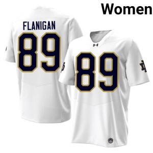 Women's Notre Dame #89 Austin Ratigan Alumni White College Football Jerseys 154326-259