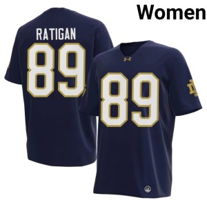 Womens ND High School Austin Ratigan College Football Navy #89 Jersey 203211-827