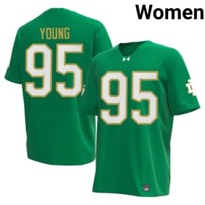 Womens College Football Green Bryce Young #95 Game Fighting Irish Jerseys 615184-470