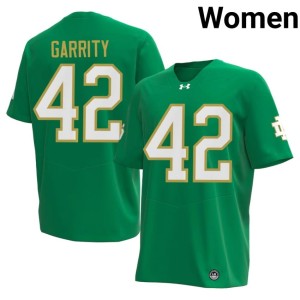 Women's University of Notre Dame #42 College Football Game Green Henry Garrity Jersey 768255-419
