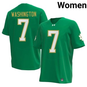 Women's Ty Washington 2026 College Football Irish Green #7 Jersey 945459-834