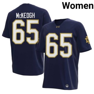 Women's Navy Grayson McKeogh Alumni #65 Notre Dame College Football Jersey 321488-171