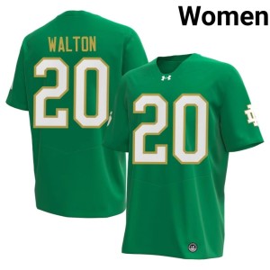 Women 2026-27 Notre Dame Jonaz Walton Green #20 College Football Jersey 732417-440