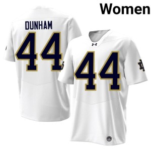 Womens College Football White Rodney Dunham #44 Player The Irish Jersey 828046-382