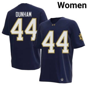 Womens UND College Football NCAA #44 Rodney Dunham Navy Jerseys 567611-121
