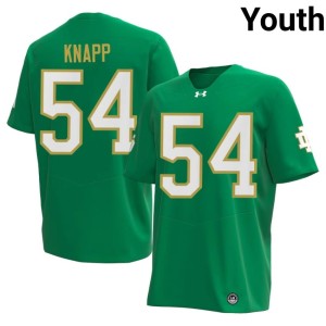 Youth Anthonie Knapp #54 Notre Dame Fighting Irish Stitched Green College Football Jerseys 887120-757