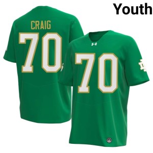 Youth 2026 #70 College Football Green Ashton Craig Irish Jerseys 358394-433