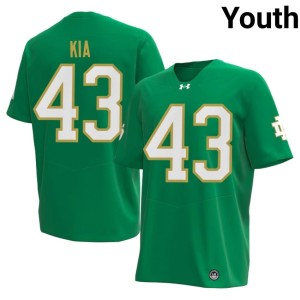 Youth College Football #43 Green Replica The Irish Kahanu Kia Jersey 460296-927