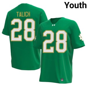 Youth The Irish Limited Luke Talich College Football #28 Green Jersey 548797-663
