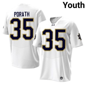 Youth Spencer Porath #35 Irish White College Football 2026-27 Jerseys 475452-366