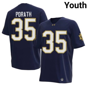 Youth Alumni College Football Navy #35 Spencer Porath Irish Jersey 977656-409