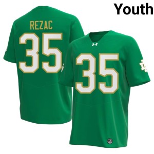 Youth #35 College Football Irish Green Teddy Rezac 2026 Jersey 164353-810