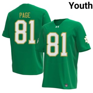Youth Alan Page #81 College Football UND Stitched Green Jerseys 625972-276