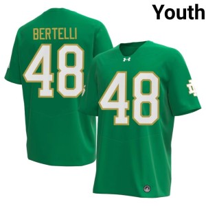Youth College Football Stitched #48 University of Notre Dame Green Angelo Bertelli Jersey 424140-559