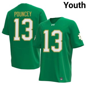 Youth Alumni Green #13 Ayden Pouncey Irish College Football Jersey 664923-510