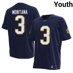 Youth 2026-27 #3 Navy Fighting Irish College Football Joe Montana Jersey 660656-407