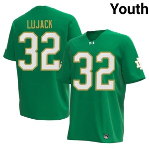 Youth #32 College Football Embroidery Johnny Lujack Green Fighting Irish Jerseys 572441-152