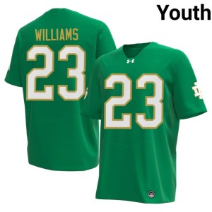 Youth Notre Dame Fighting Irish Kyren Williams #23 Game Green College Football Jerseys 219386-408