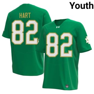 Youth The Irish Leon Hart College Football Embroidery Green #82 Jerseys 646191-480
