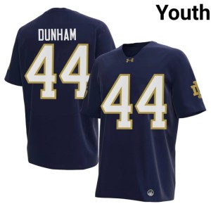 Youth Official Rodney Dunham University of Notre Dame College Football #44 Navy Jerseys 973825-944