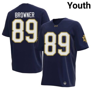 Youth #89 Fighting Irish College Football Player Navy Ross Browner Jerseys 708067-943