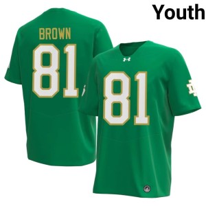 Youth Green Limited College Football #81 UND Tim Brown Jersey 636408-638